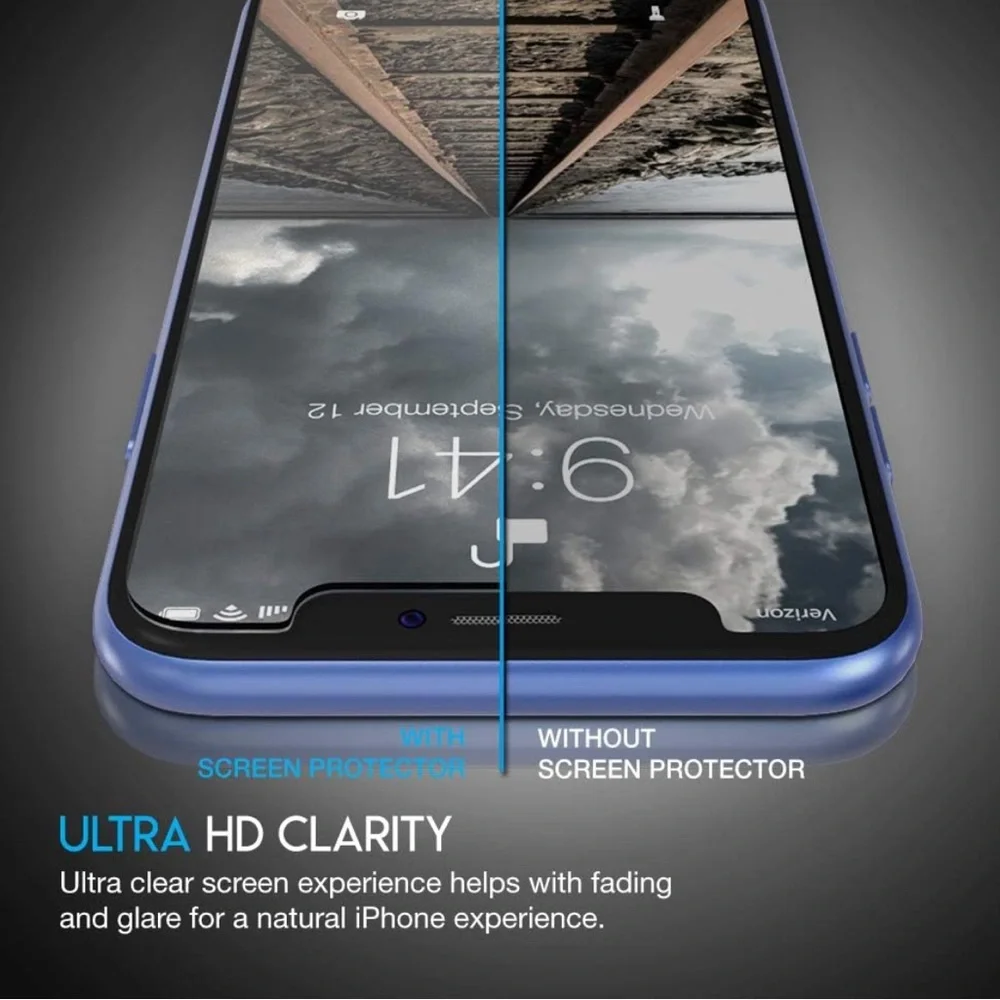 Purity 3 Pack Waterproof Tempered Glass Screen Protector for iPhone